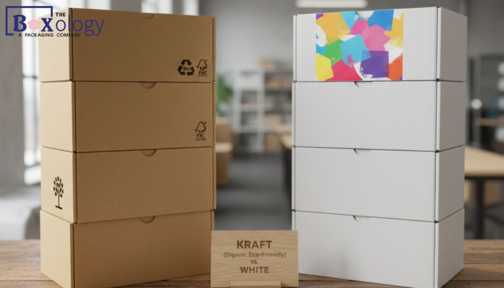3 7 - Mailer Boxes Packaging Solution Kraft vs. Standard White Board