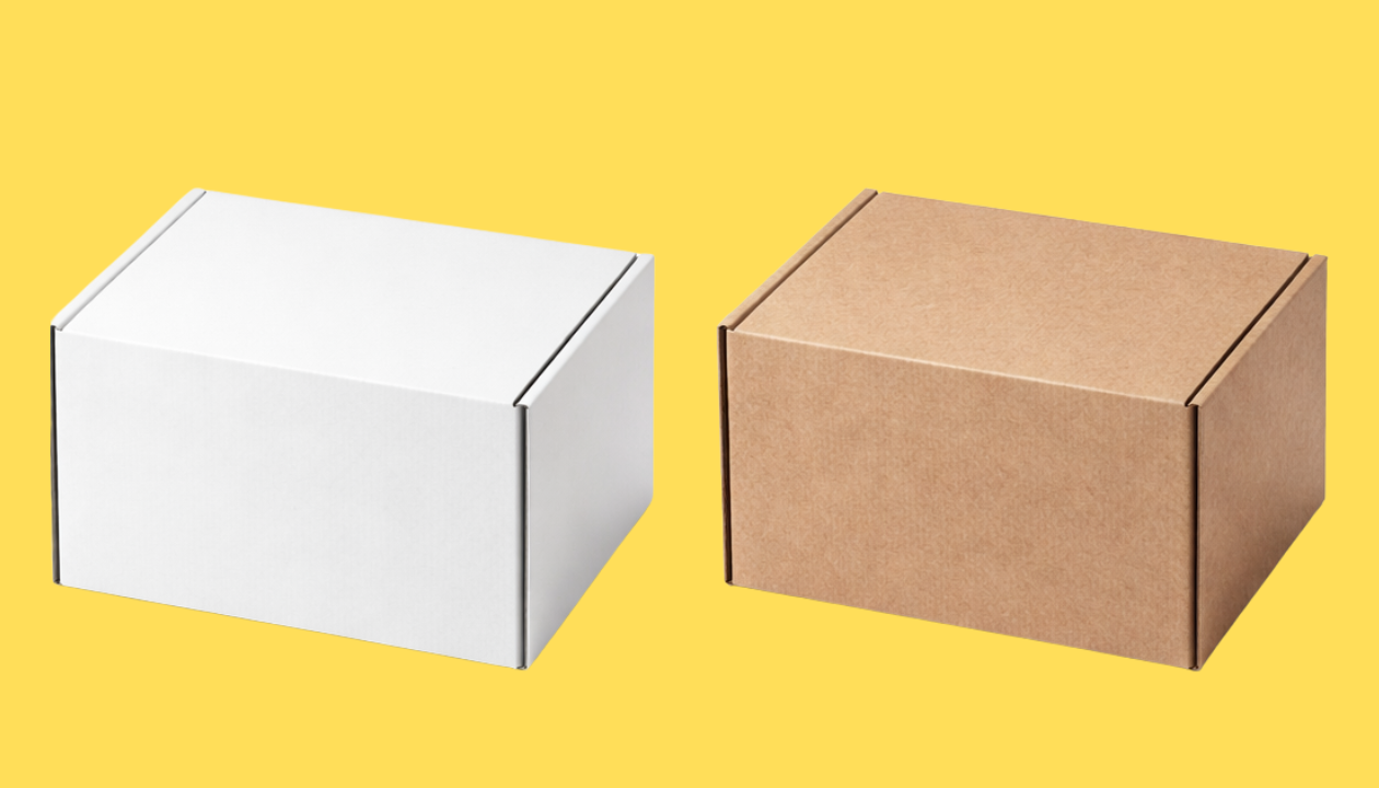 white corrugated box