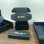 Premium matte black shipping boxes for luxury e-commerce branding