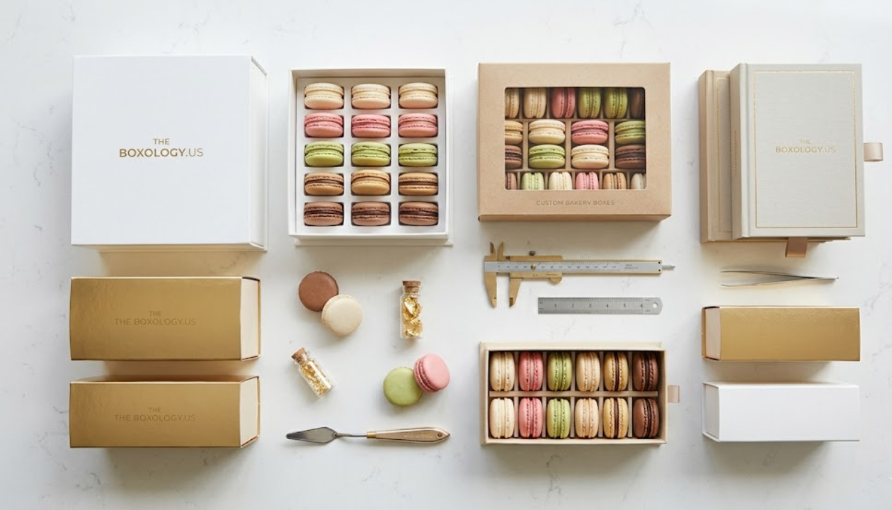 custom macaron packaging brand display