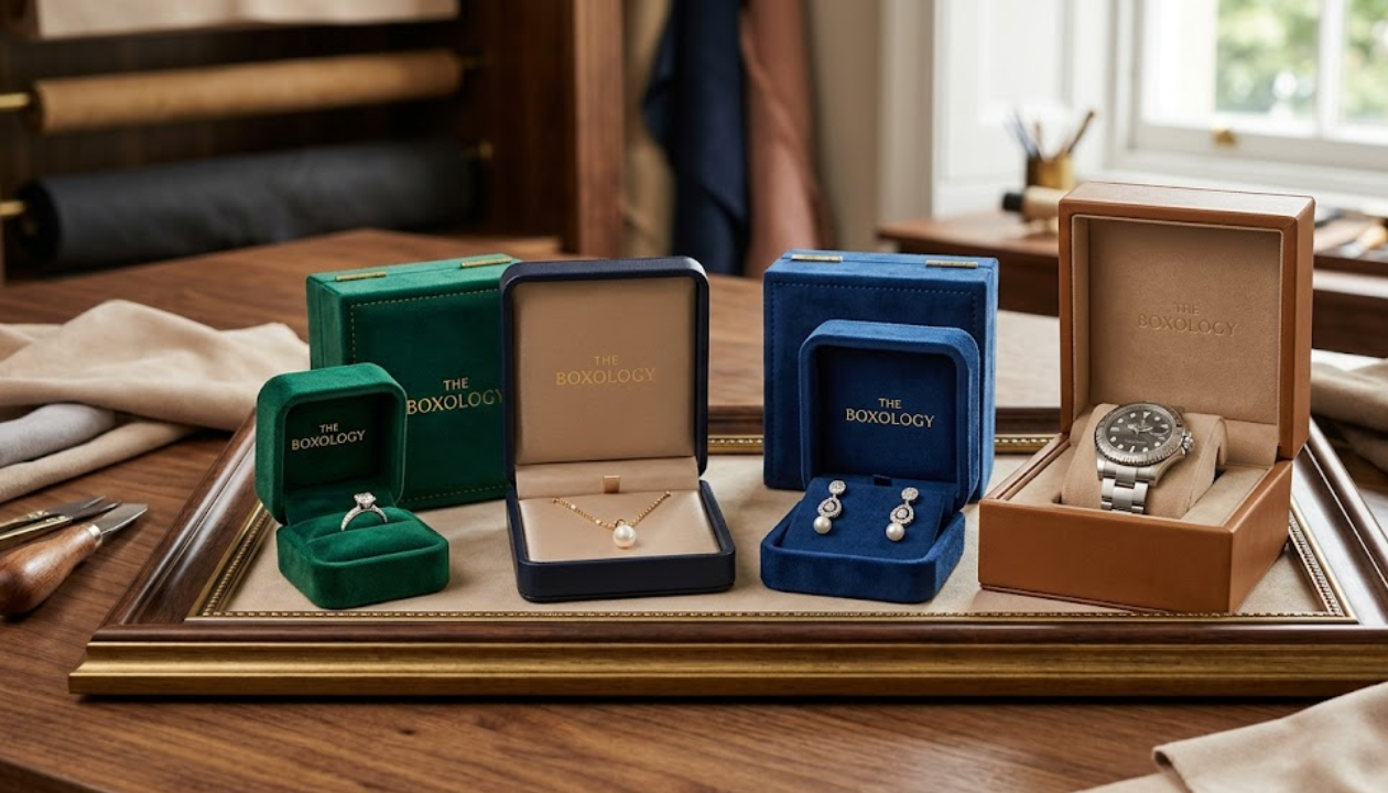 Custom Jewelry Boxes Wholesale for Rings, Necklaces, Earrings, and Watches