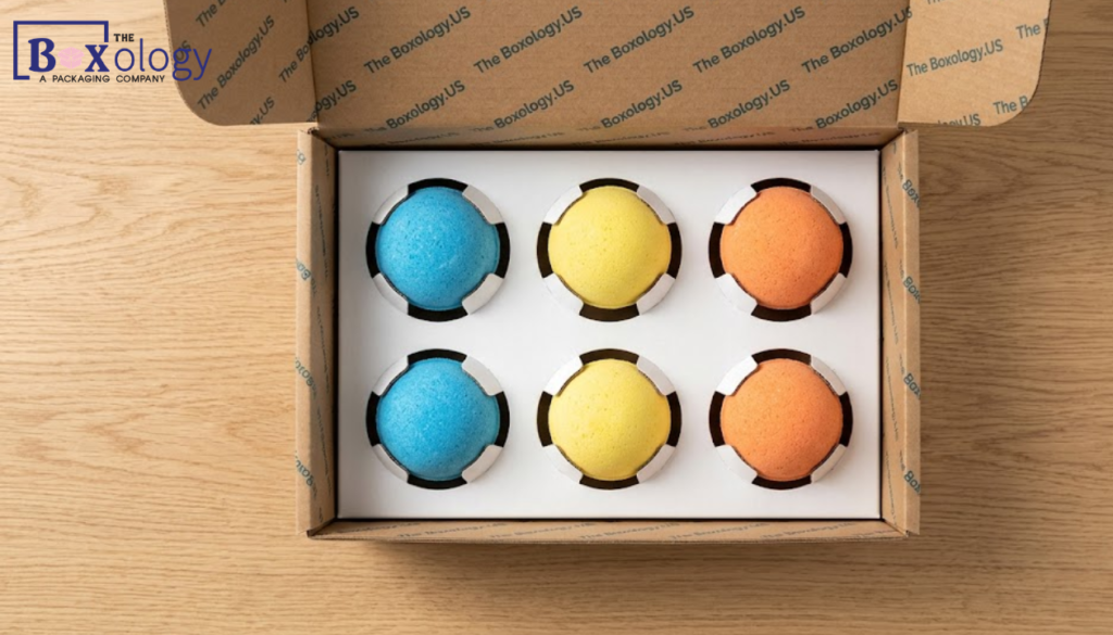 Custom cardboard inserts for wholesale bath bomb packaging