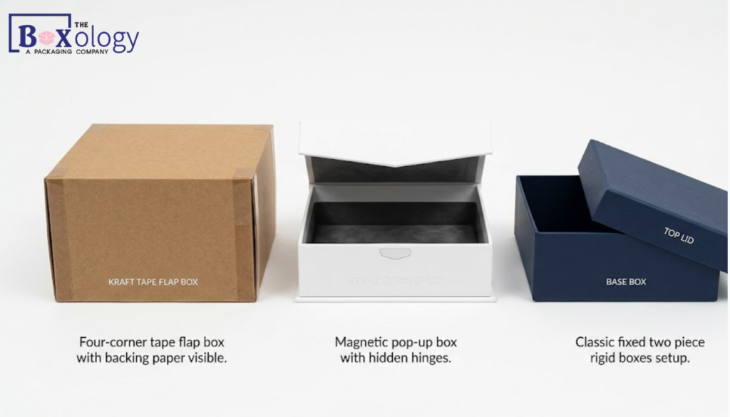3 2 - Rigid boxes Packaging Solution Comparison of premium custom rigid boxes and folding shipping boxes