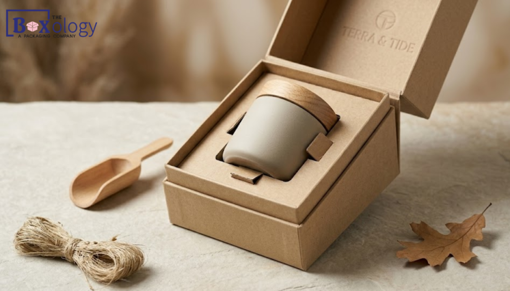 Sustainable luxury rigid boxes packaging with paperboard inserts