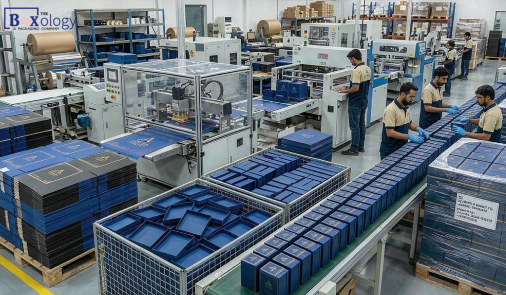 Wholesale production of custom perfume packaging boxes