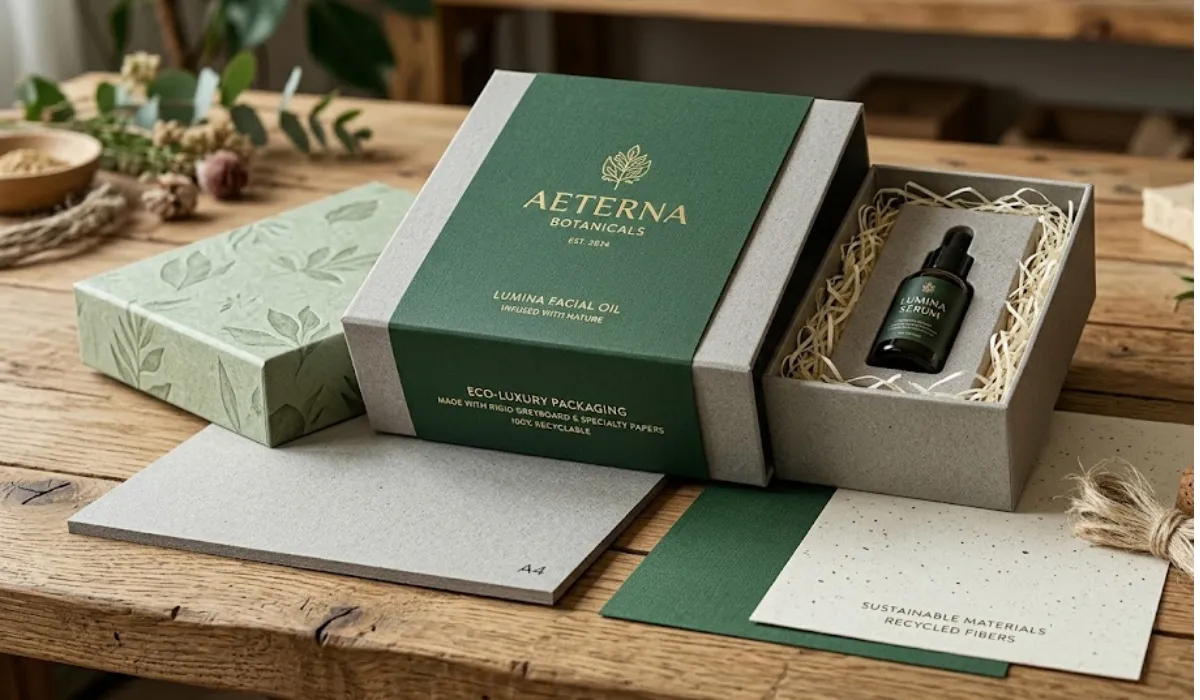 Luxury packaging solutions for premium brands using rigid boxes and specialty finishes
