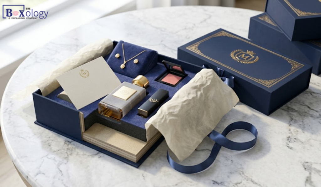 5 12 - Rigid boxes Packaging Solution Luxury packaging with premium inserts creating an elegant unboxing experience.