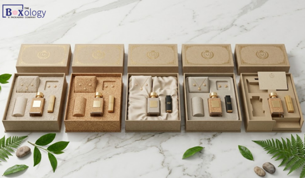 7 3 - Rigid boxes Packaging Solution Eco-friendly luxury packaging made with sustainable recyclable materials.