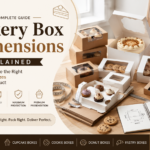 Standard bakery box sizes guide for cakes, cupcakes, cookies, pastries, and donuts